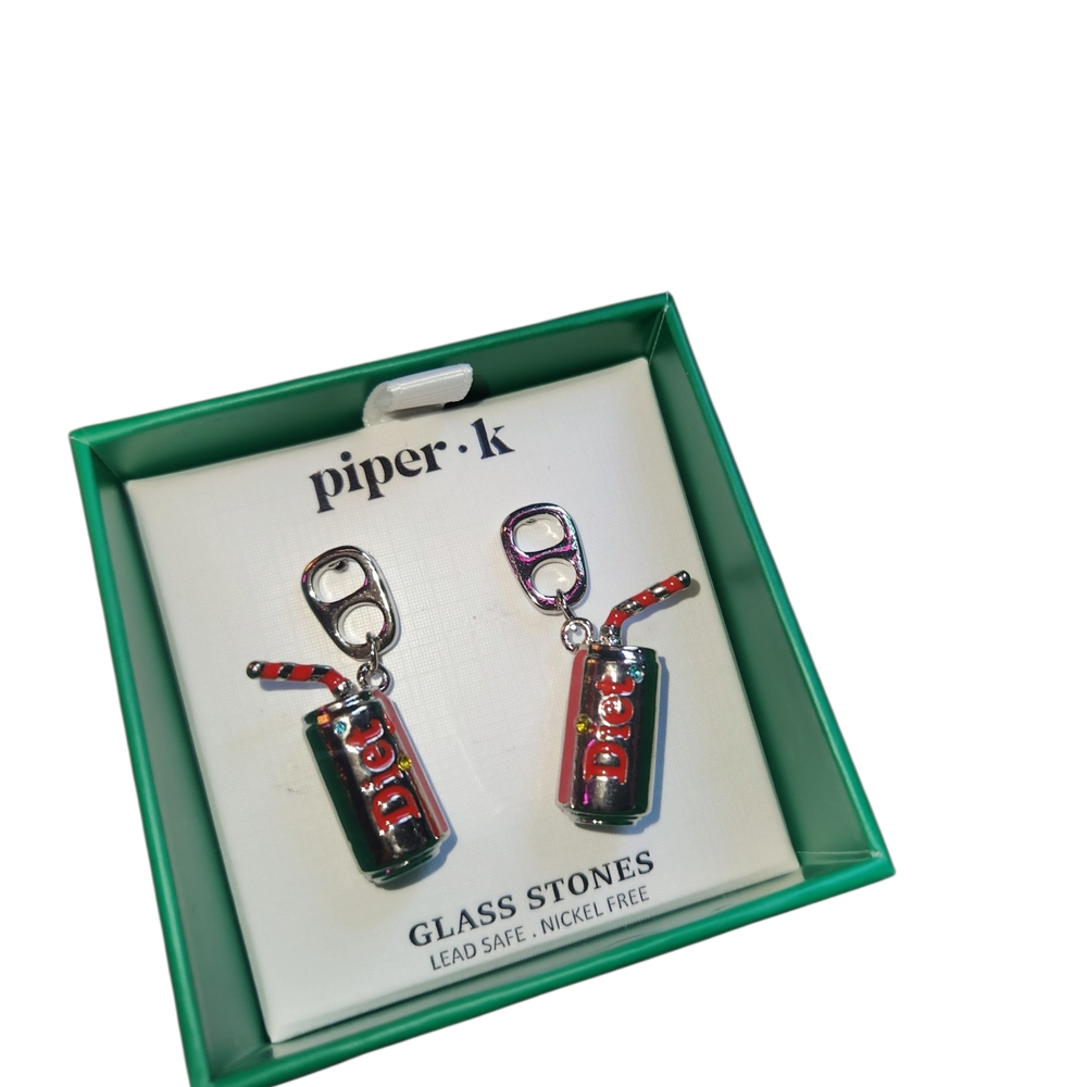 Piper K Diet Soda Can Tab Earrings - Picture 3 of 3